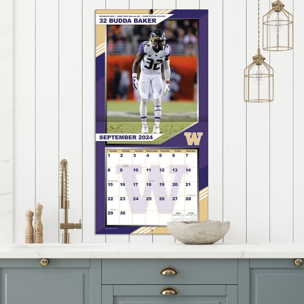 COL Washington Huskies 2025 Wall Calendar Third Alternate Image