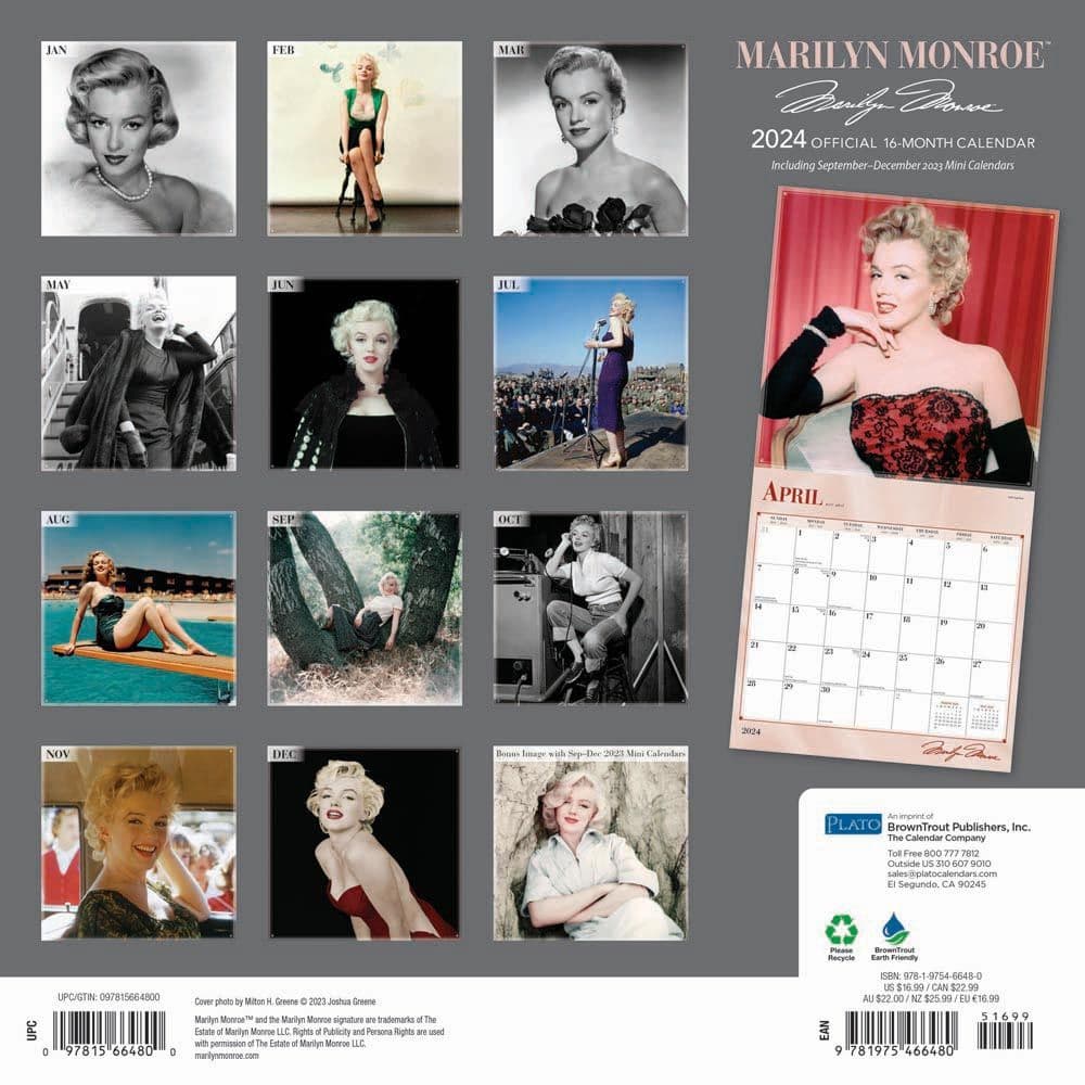 Marilyn Monroe 2024 Wall Calendar Alternate Image 1
