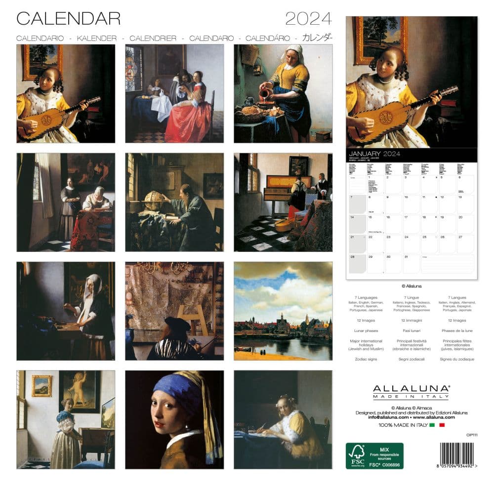 Vermeer 2024 Wall Calendar First Alternate Image width=&quot;1000&quot; height=&quot;1000&quot;