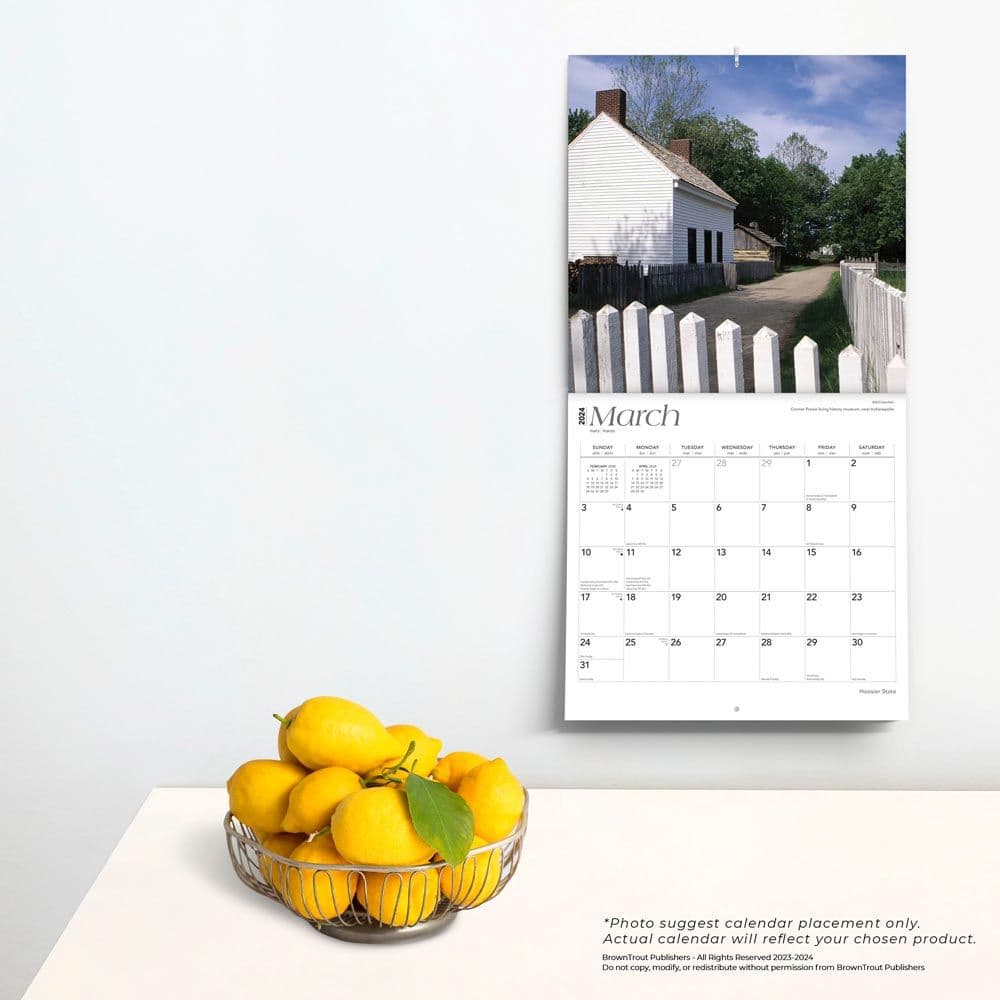 Indiana Places 2024 Wall Calendar Third Alternate Image width=&quot;1000&quot; height=&quot;1000&quot;