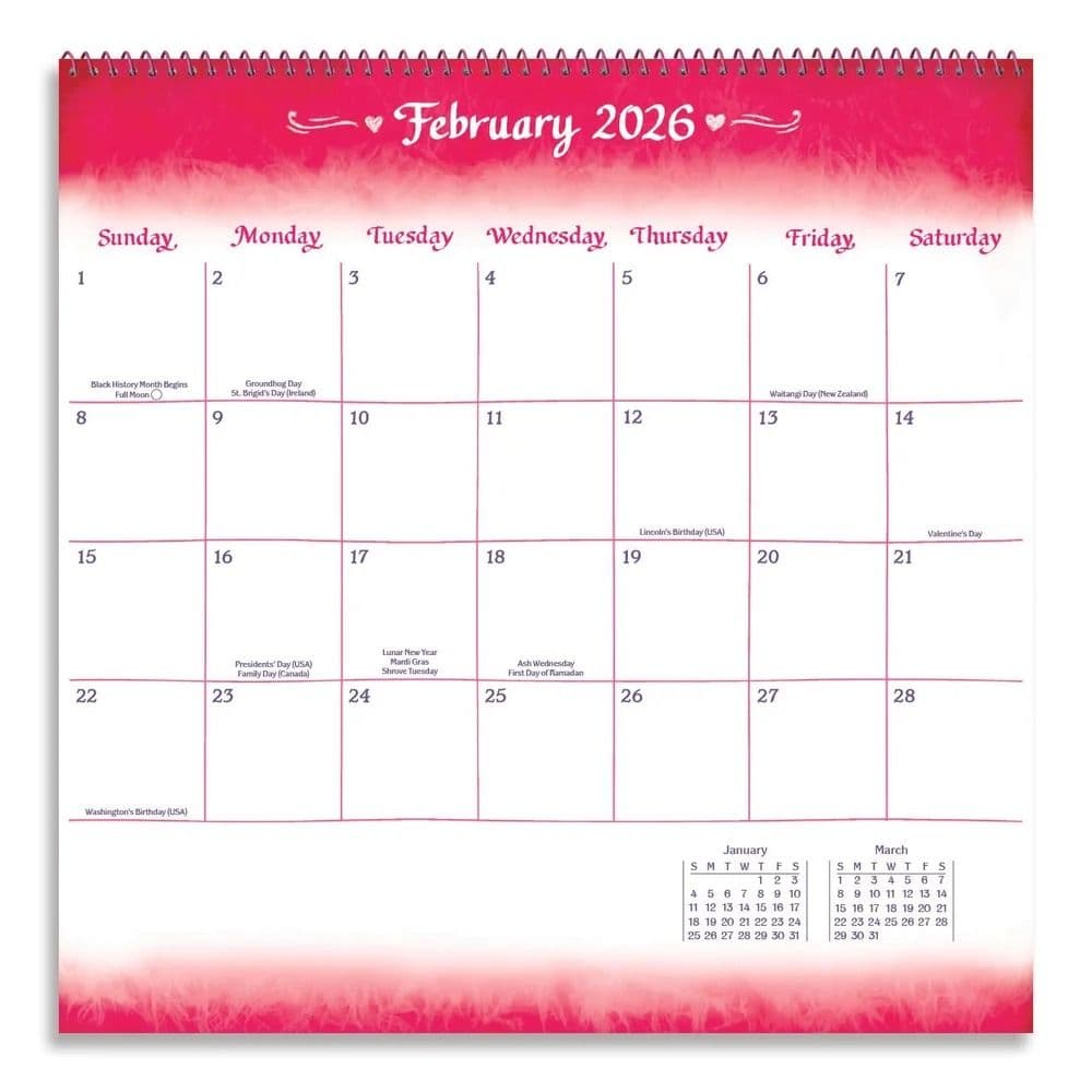 I Love You Mom 2026 Wall Calendar Fifth Alternate Image