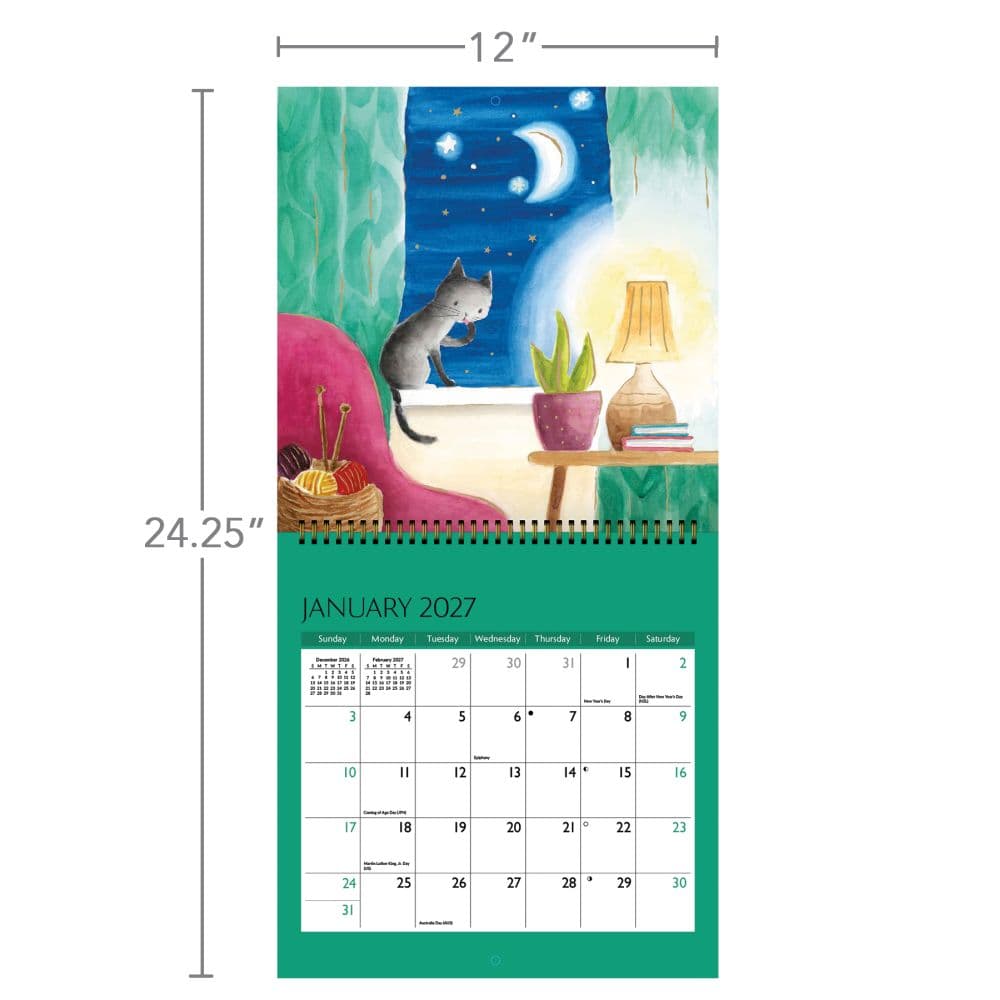 Cute Cats 2027 Spiral Wall Calendar Third Alternate Image