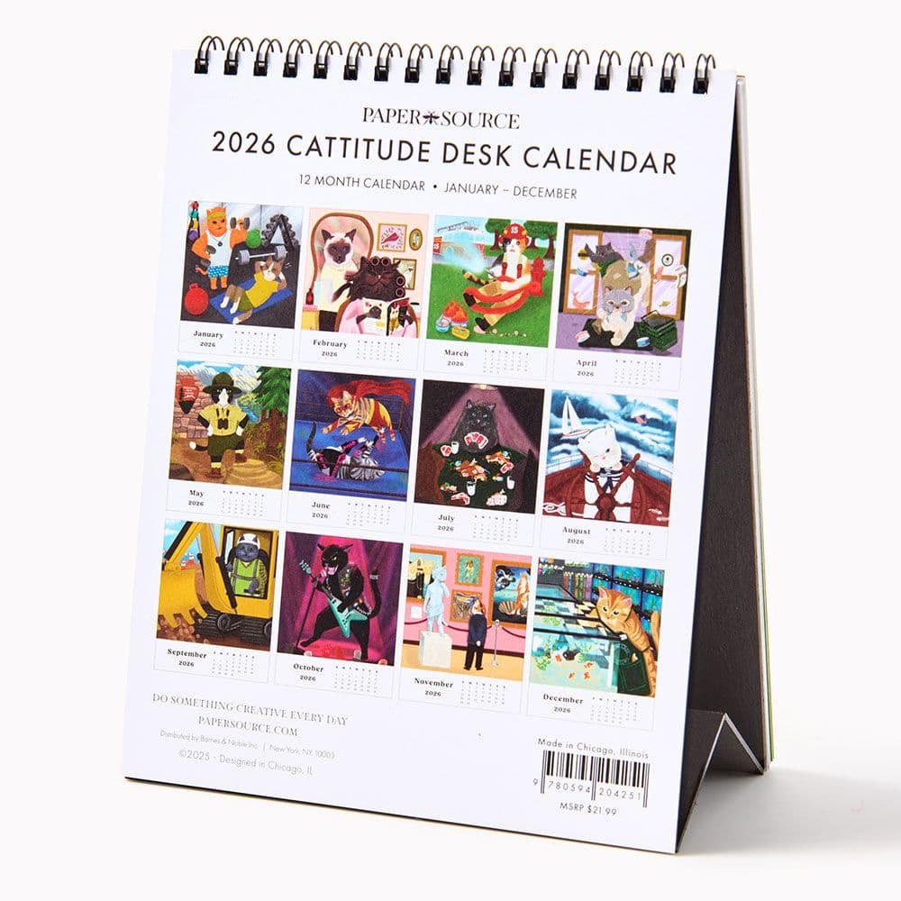 Catitude 2026 Easel Desk Calendar First Alternate image