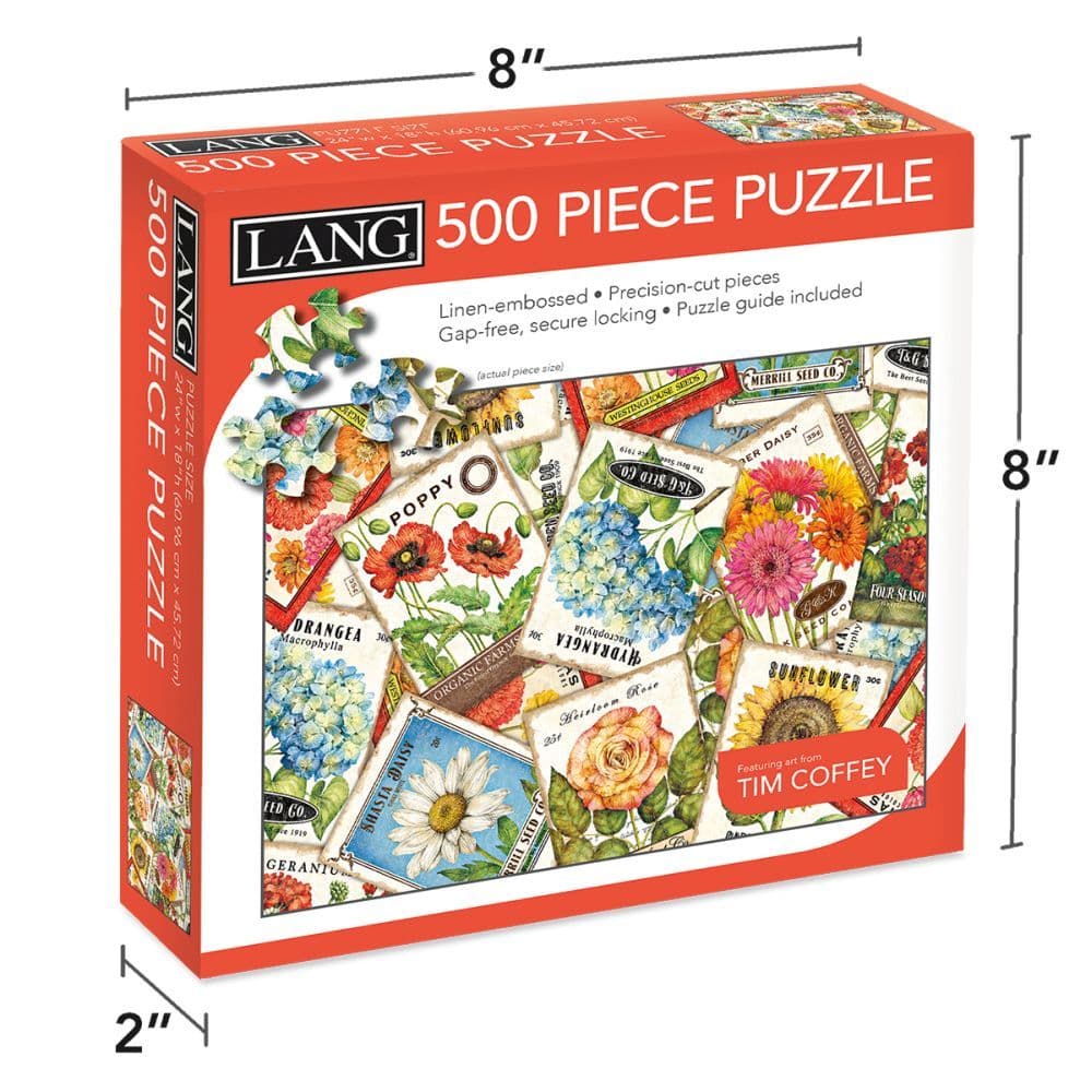 500 PC The Lang Companies Seed Packets Puzzles 