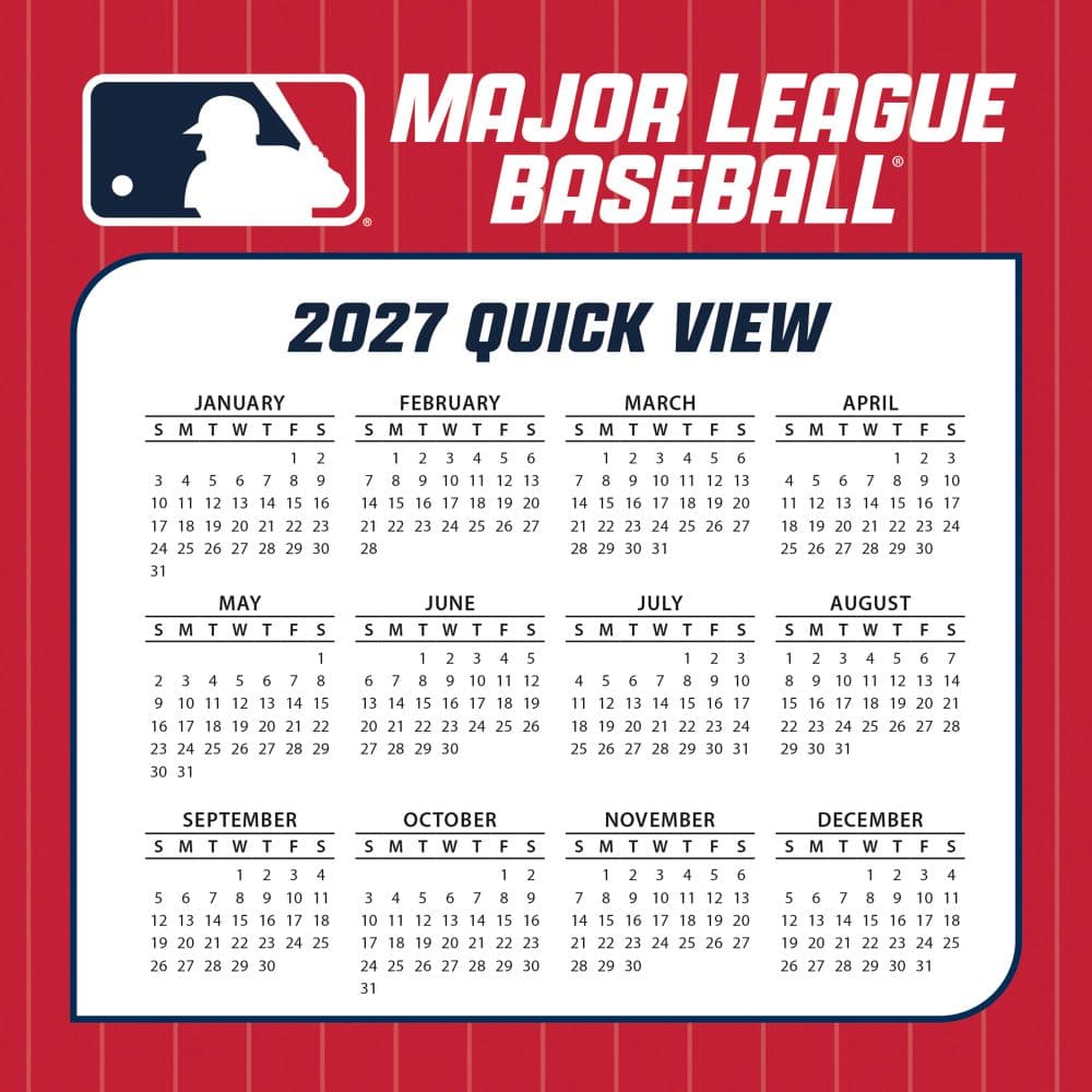 MLB All Team 2027 Desk Calendar Fourth Alternate Image