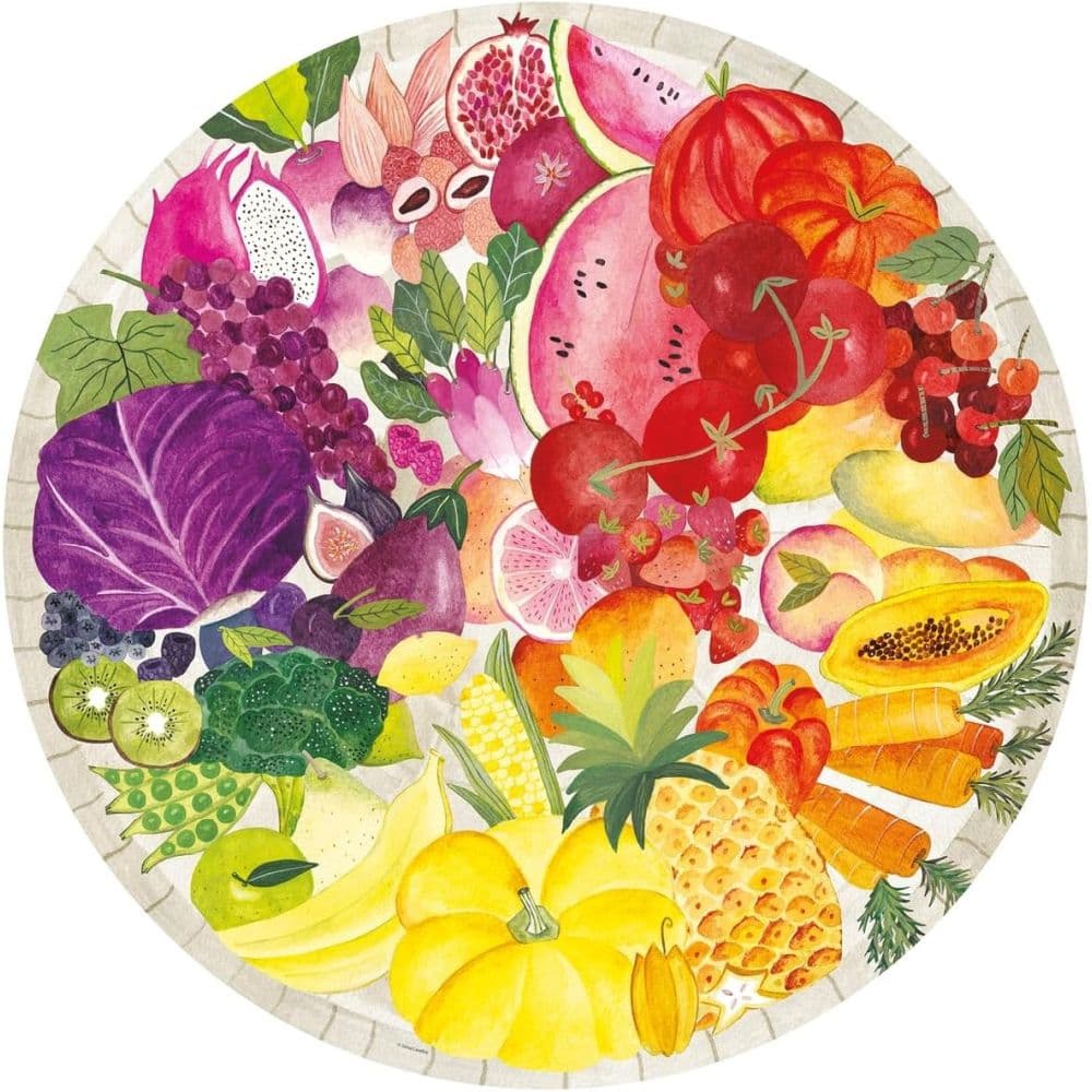 Circle of Fruit and Vegetables 500 Piece Round Puzzle Second Alternate Image