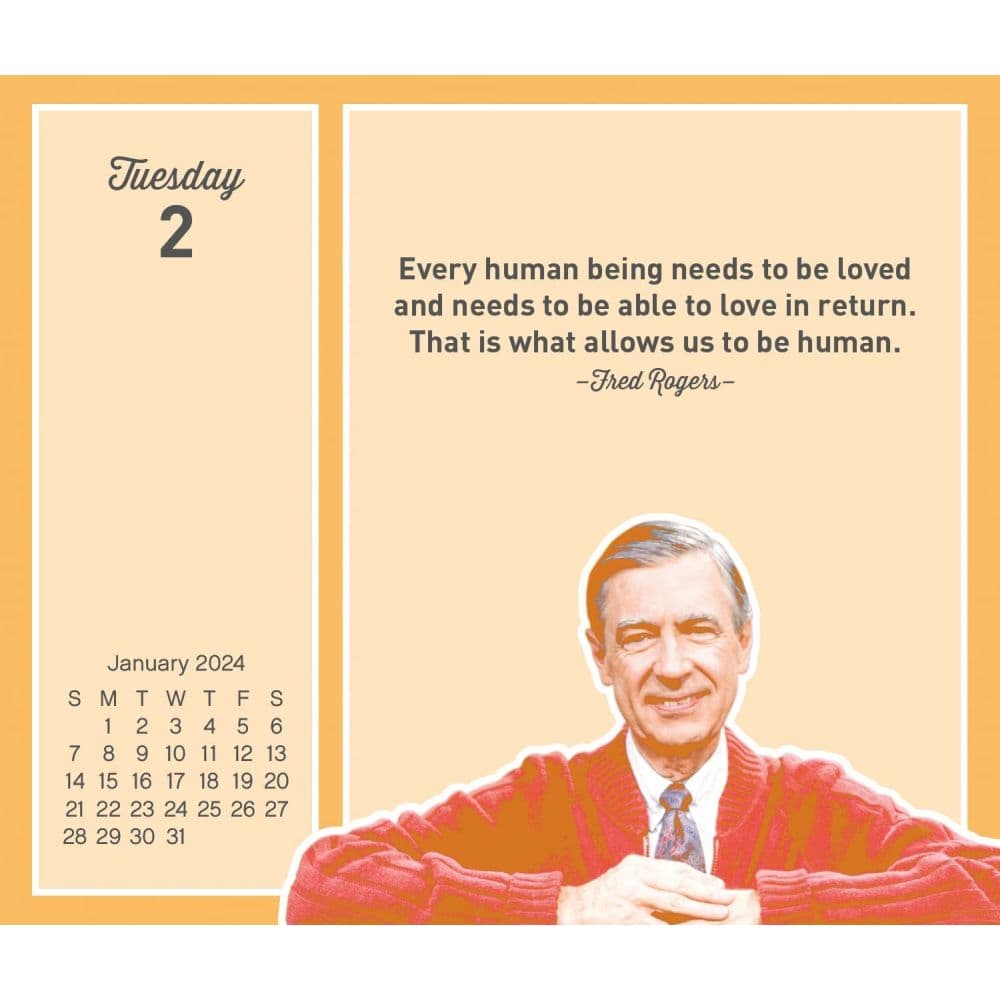 Mister Rogers 2024 Desk Calendar