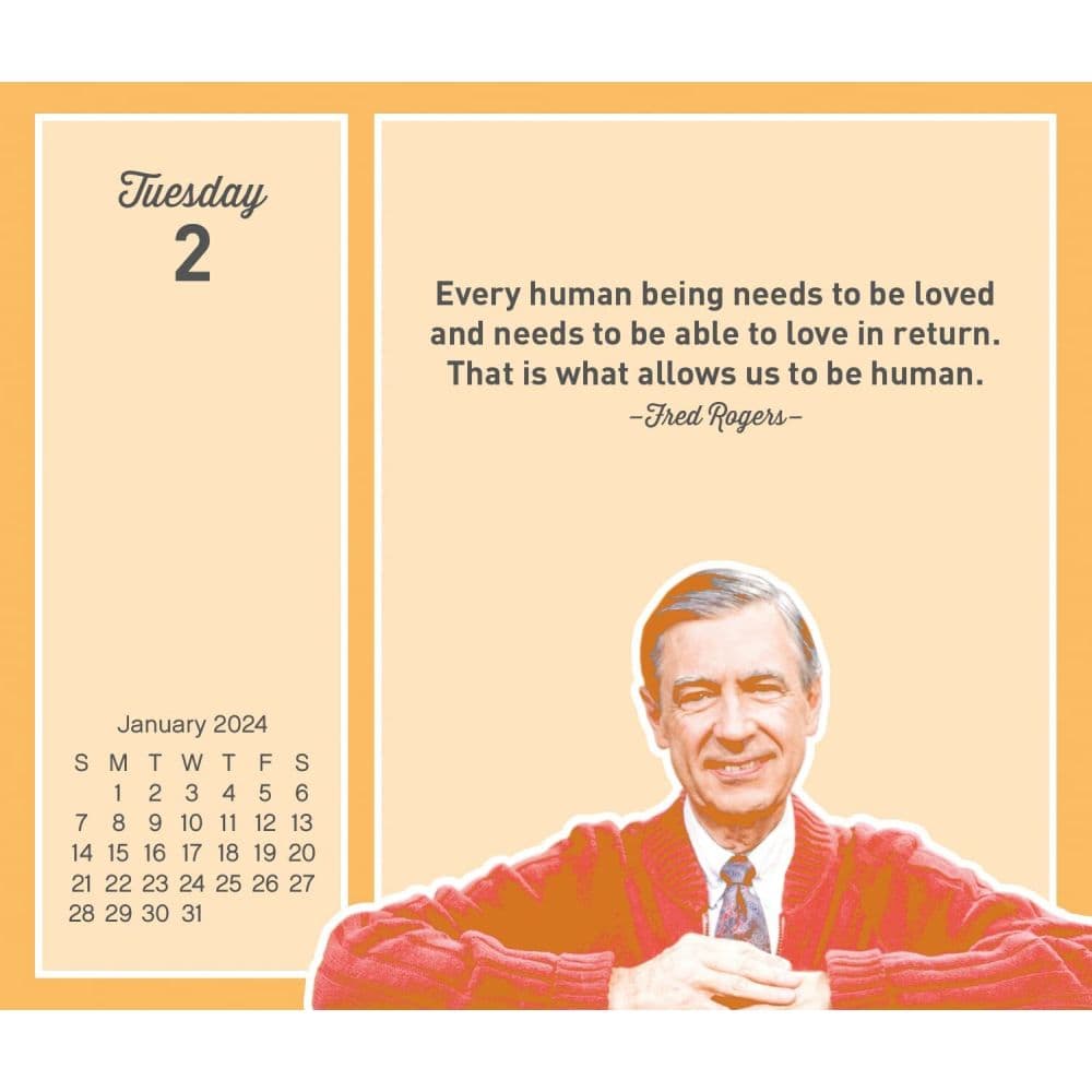 Mister Rogers 2024 Desk Calendar Third Alternate Image width=&quot;1000&quot; height=&quot;1000&quot;