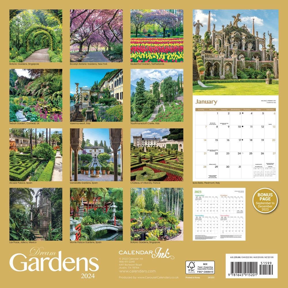 Dream Gardens 2024 Wall Calendar First Alternate Image width=&quot;1000&quot; height=&quot;1000&quot;