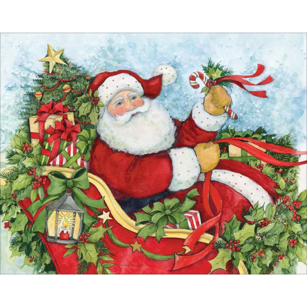 Santas Coming To Town by Susan Winget Boxed Christmas Cards Alt1