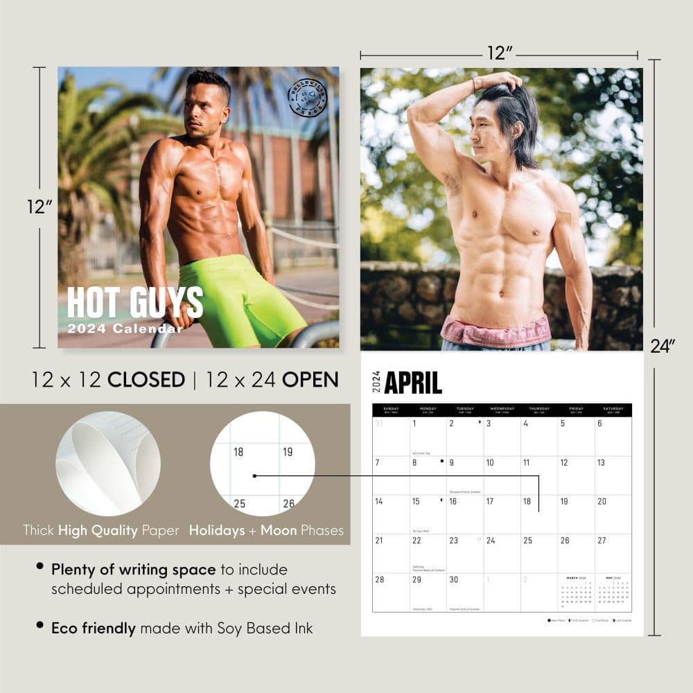 Hot Guys 2024 Wall Calendar