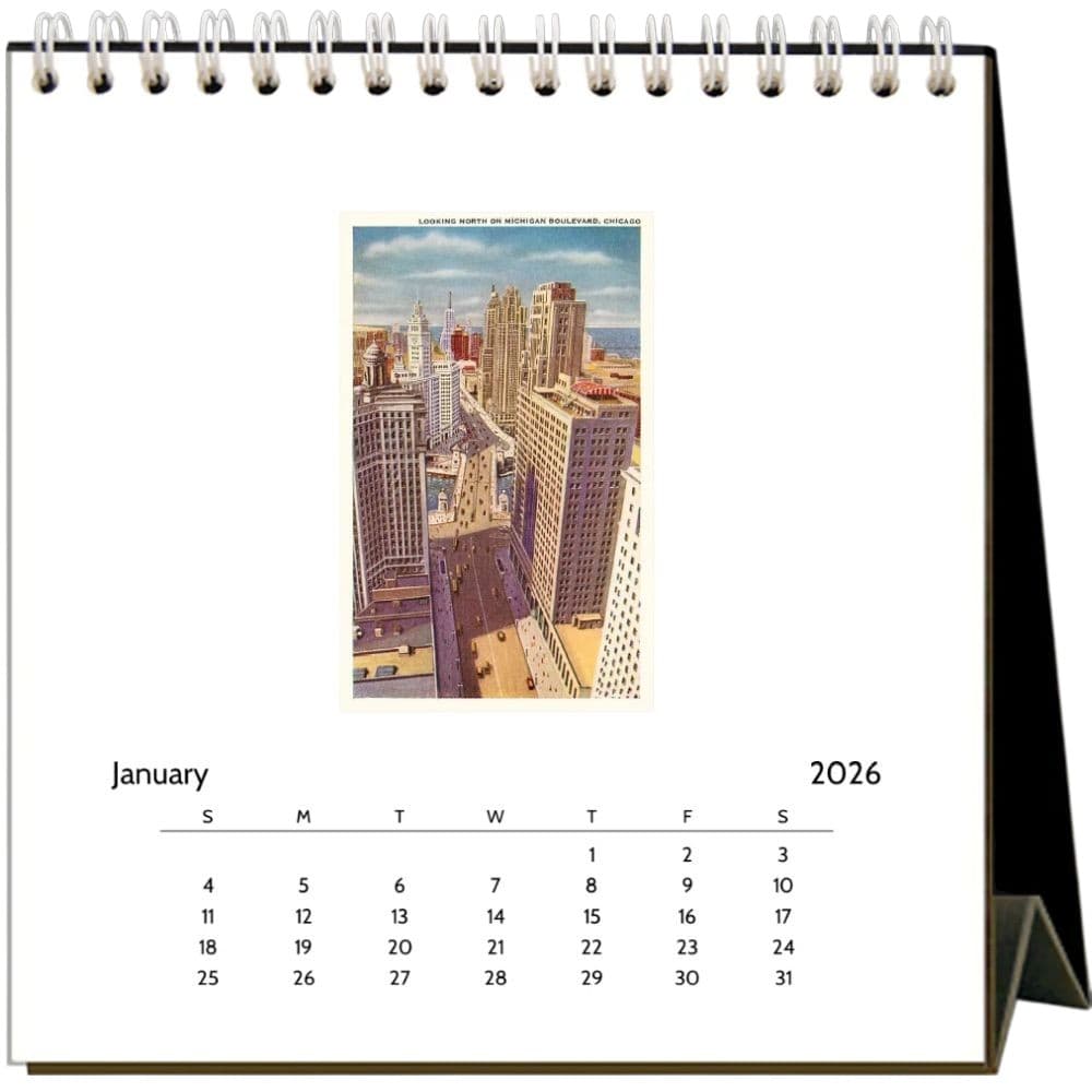 Chicago Nostalgic 2026 Easel Desk Calendar Second Alternate Image