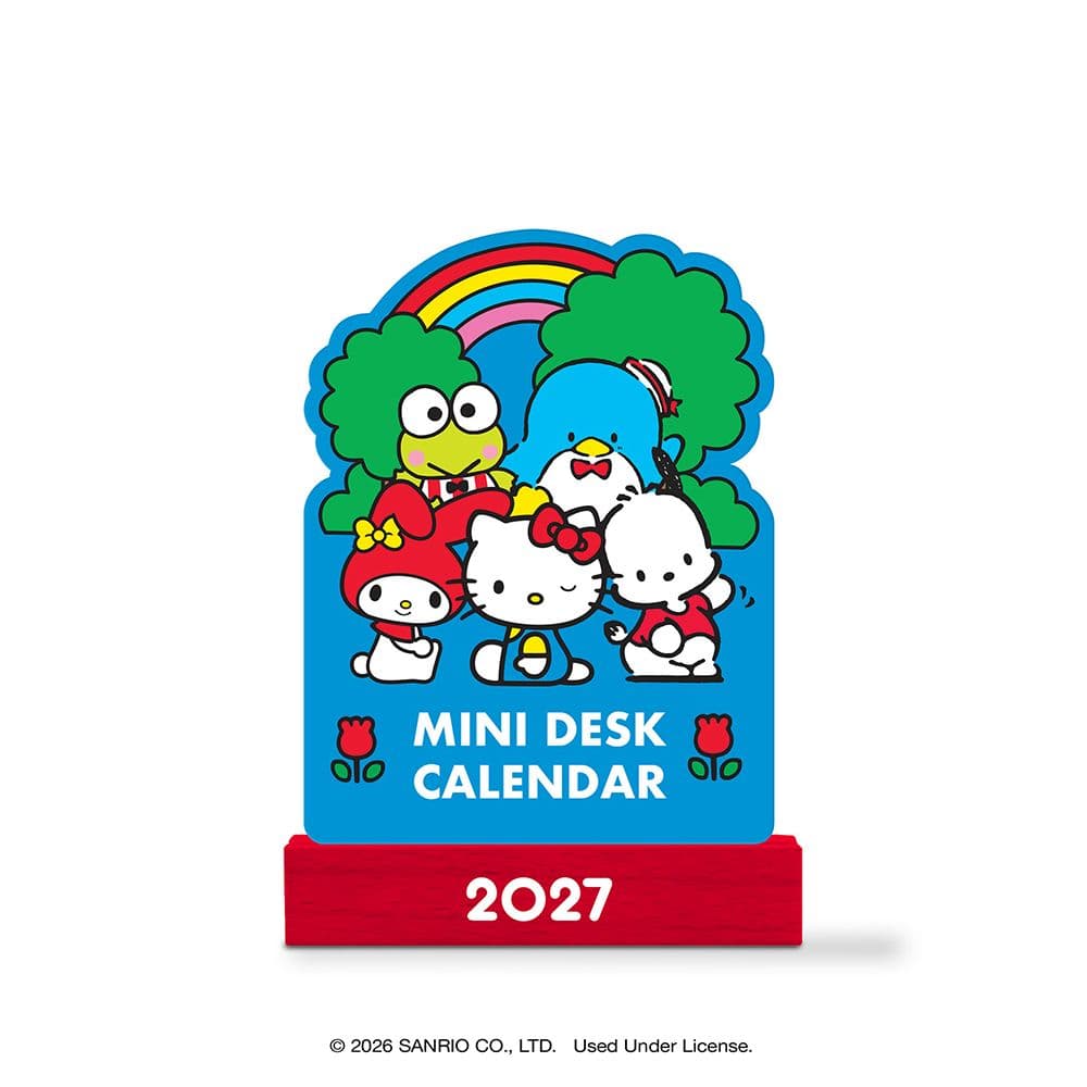 Hello Kitty and Friends Retro 2027 Mini Desk Calendar with Wood Stand First Alternate Image