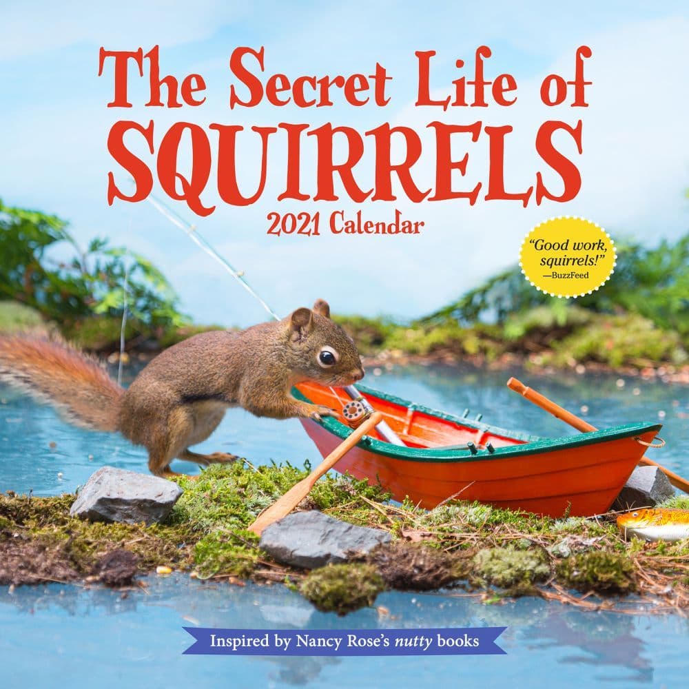 Secret Life of Squirrels Wall Calendar