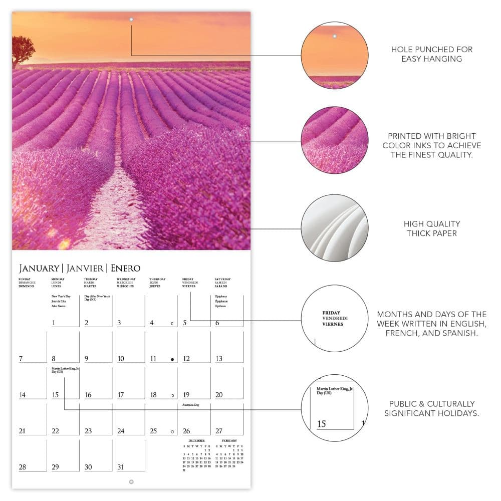 Provence 2025 Mini Wall Calendar Alt3