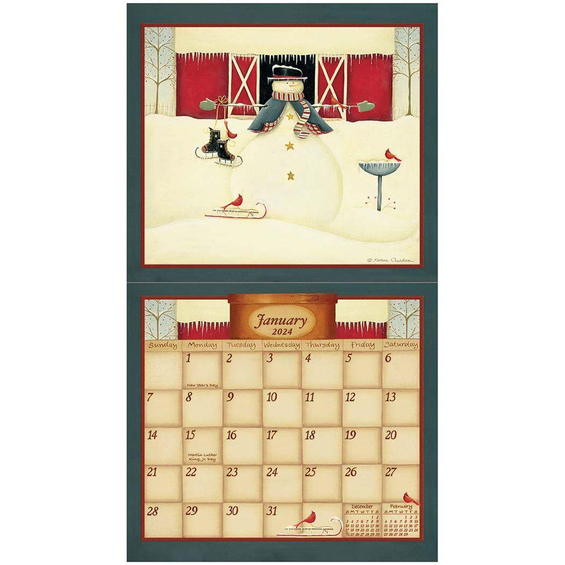 Simply Shaker Cruden 2024 Wall Calendar