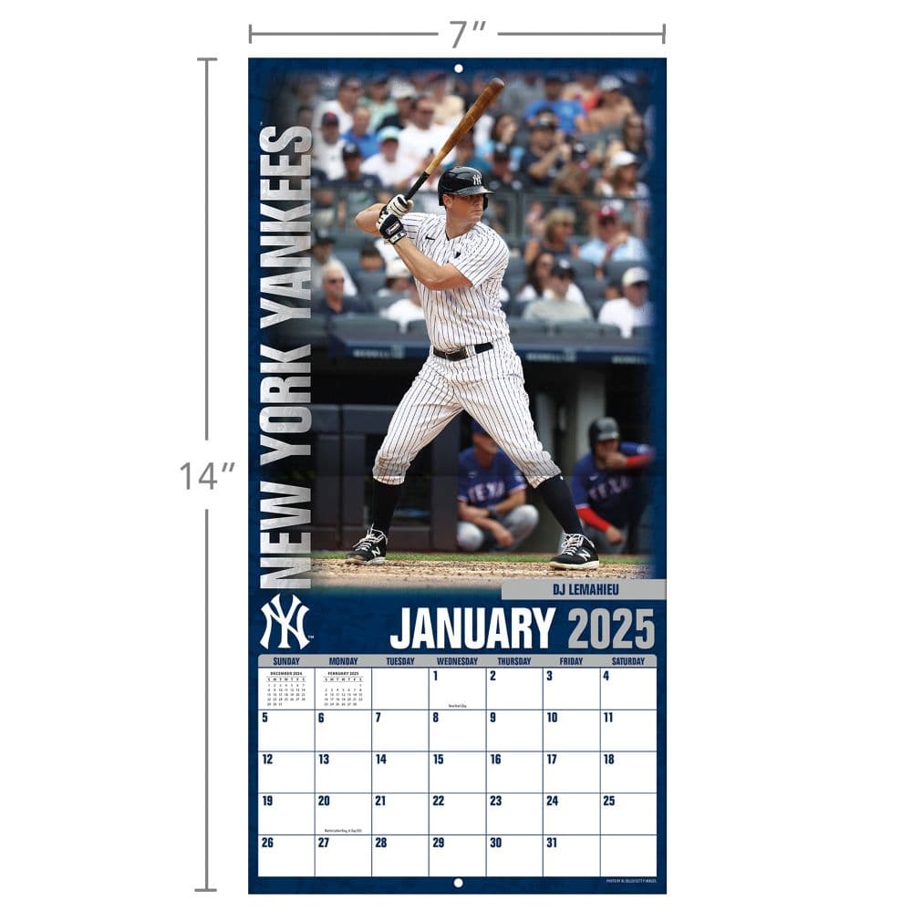 MLB New York Yankees 2025 Mini Wall Calendar Sixth Alternate Image width=&quot;1000&quot; height=&quot;1000&quot;