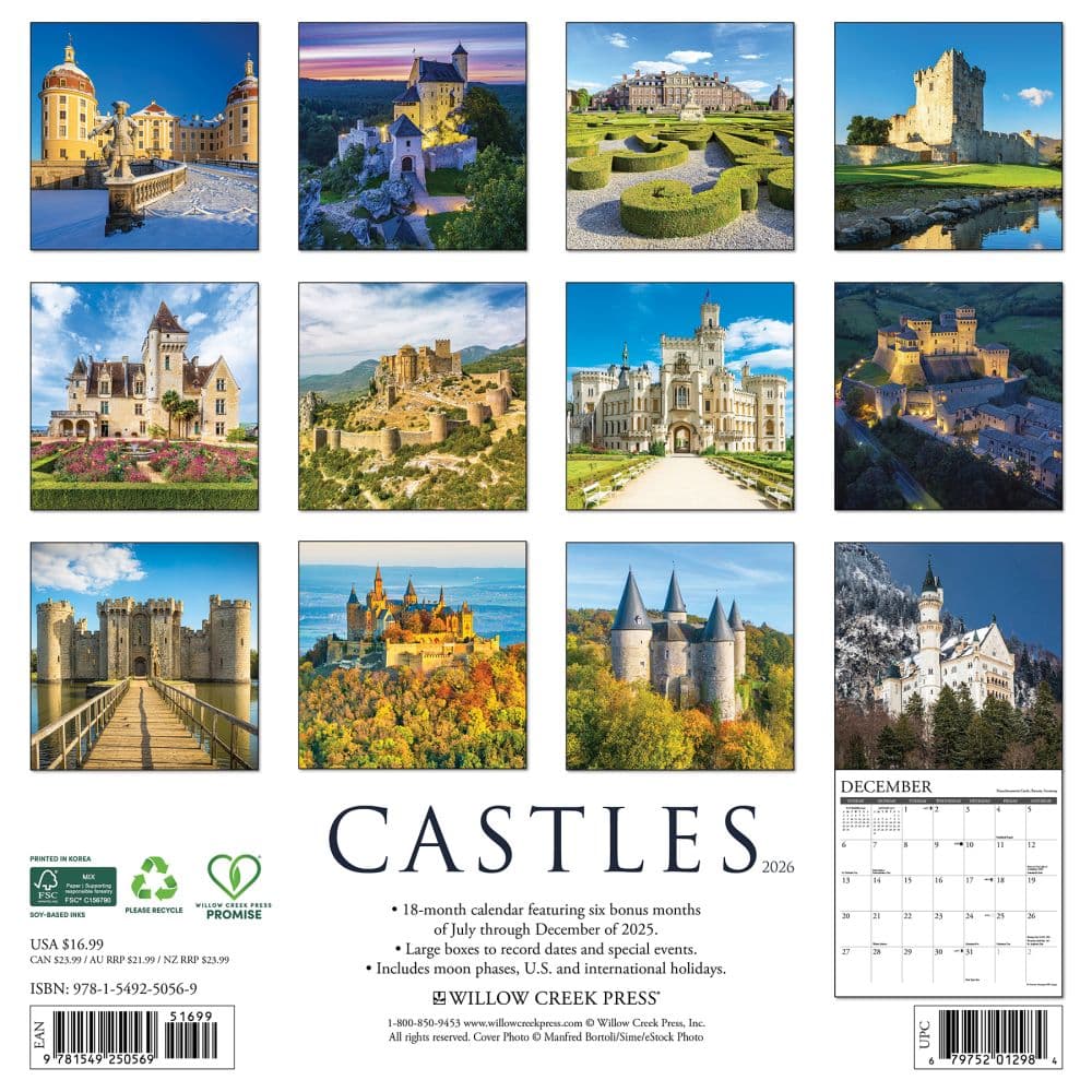 Castles 2026 Wall Calendar First Alternate Image