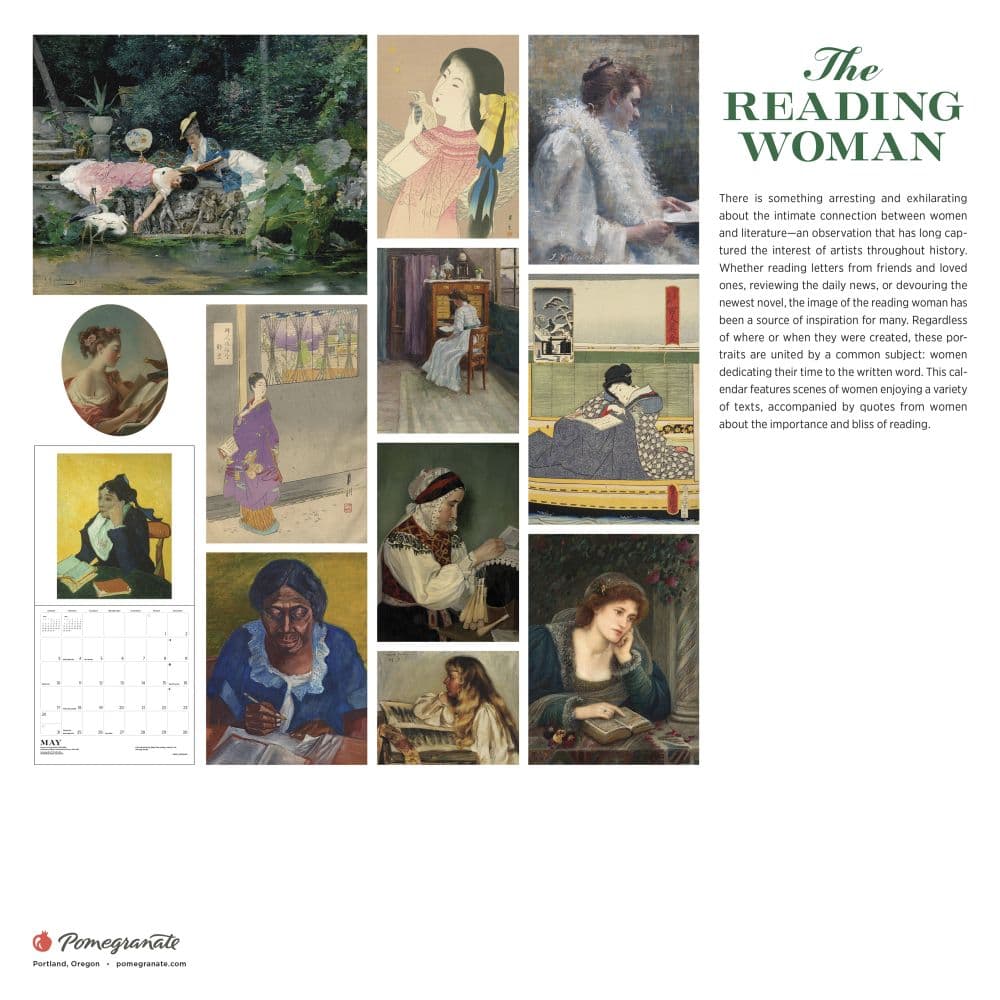 Reading Woman 2026 Wall Calendar First Alternate Image