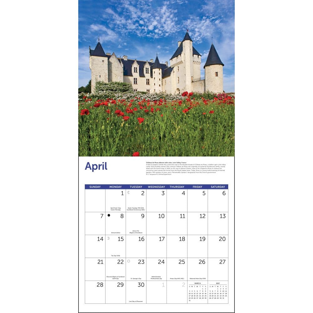 Castles 2024 Wall Calendar