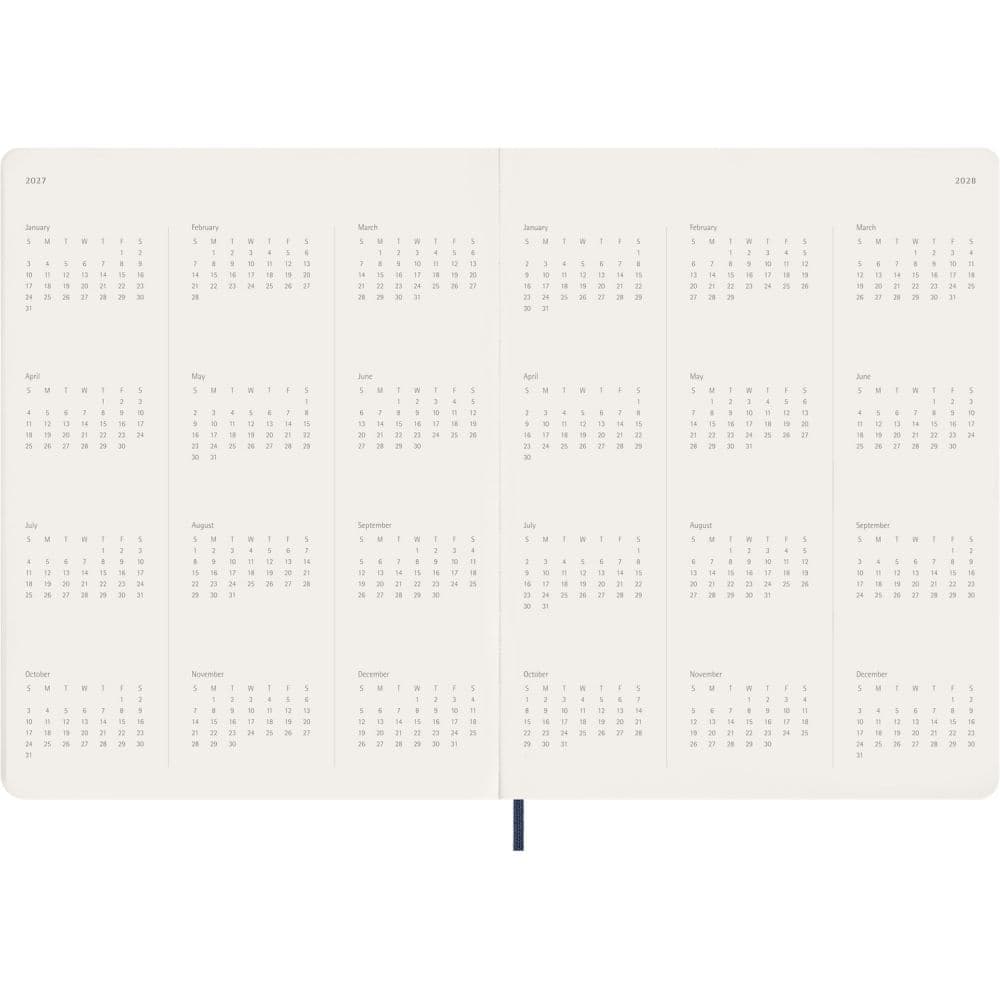 Moleskine Sapphire Blue Soft Cover 2027 Weekly Planner Fourth Alternate Image