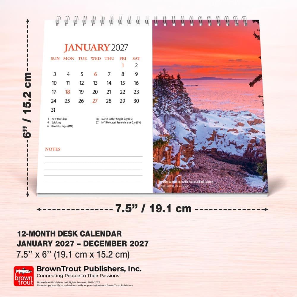 National Parks 2027 Desk Calendar Sixth Alternate Image