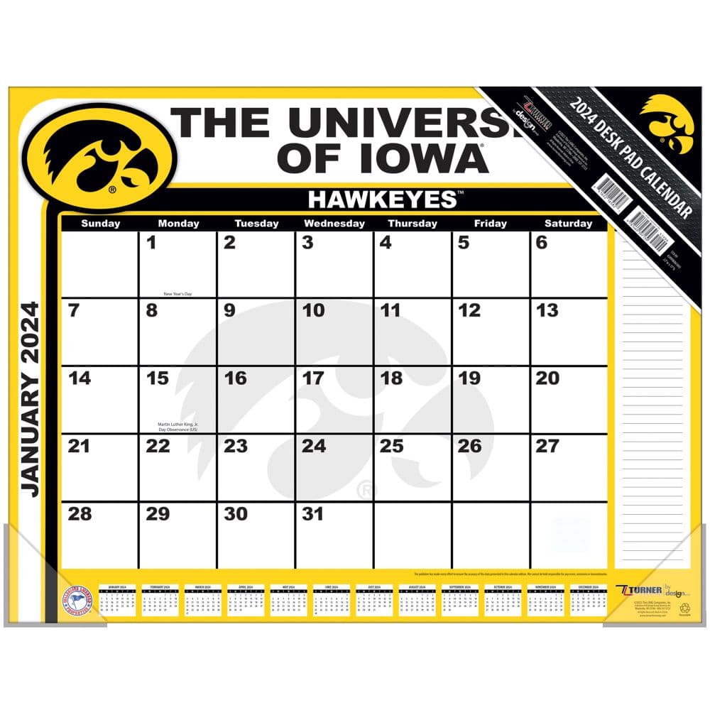 Iowa Hawkeyes 2024 Desk Pad Main Product Image width=&quot;1000&quot; height=&quot;1000&quot;