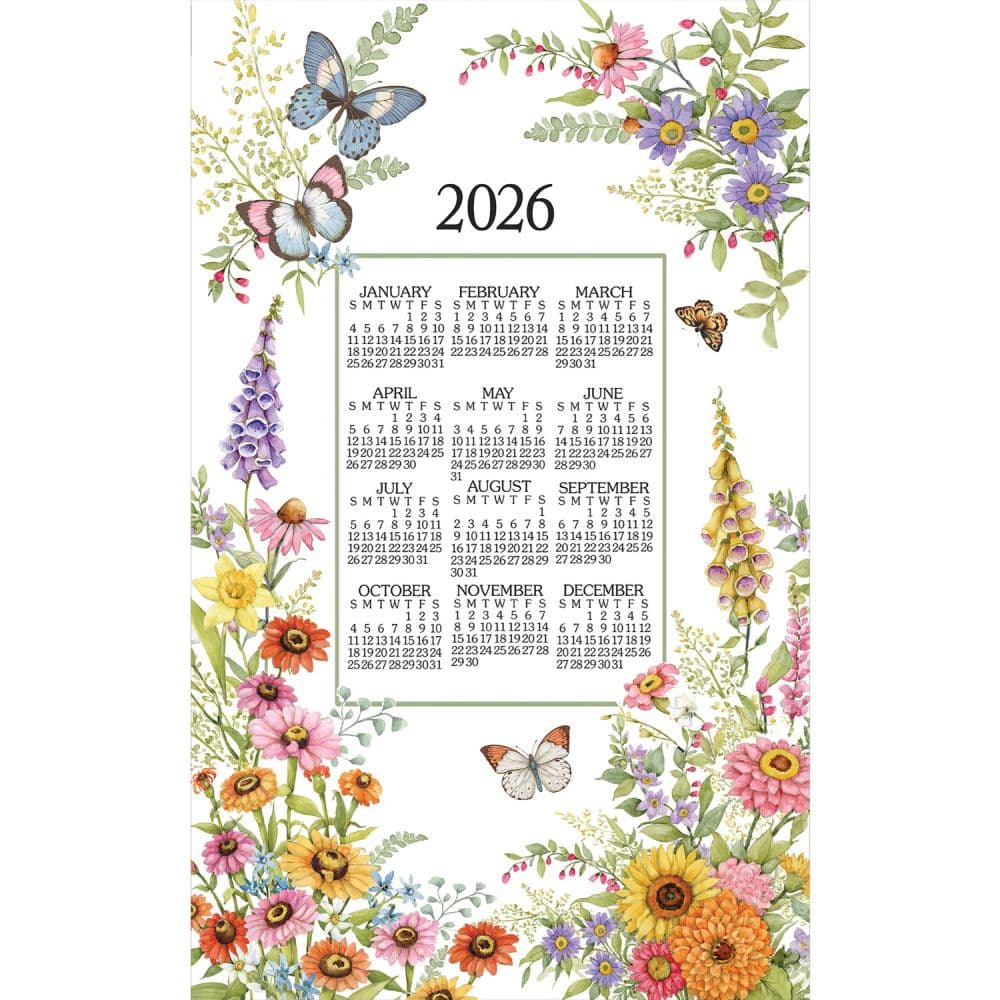 Garden Walk 2026 Calendar Towel