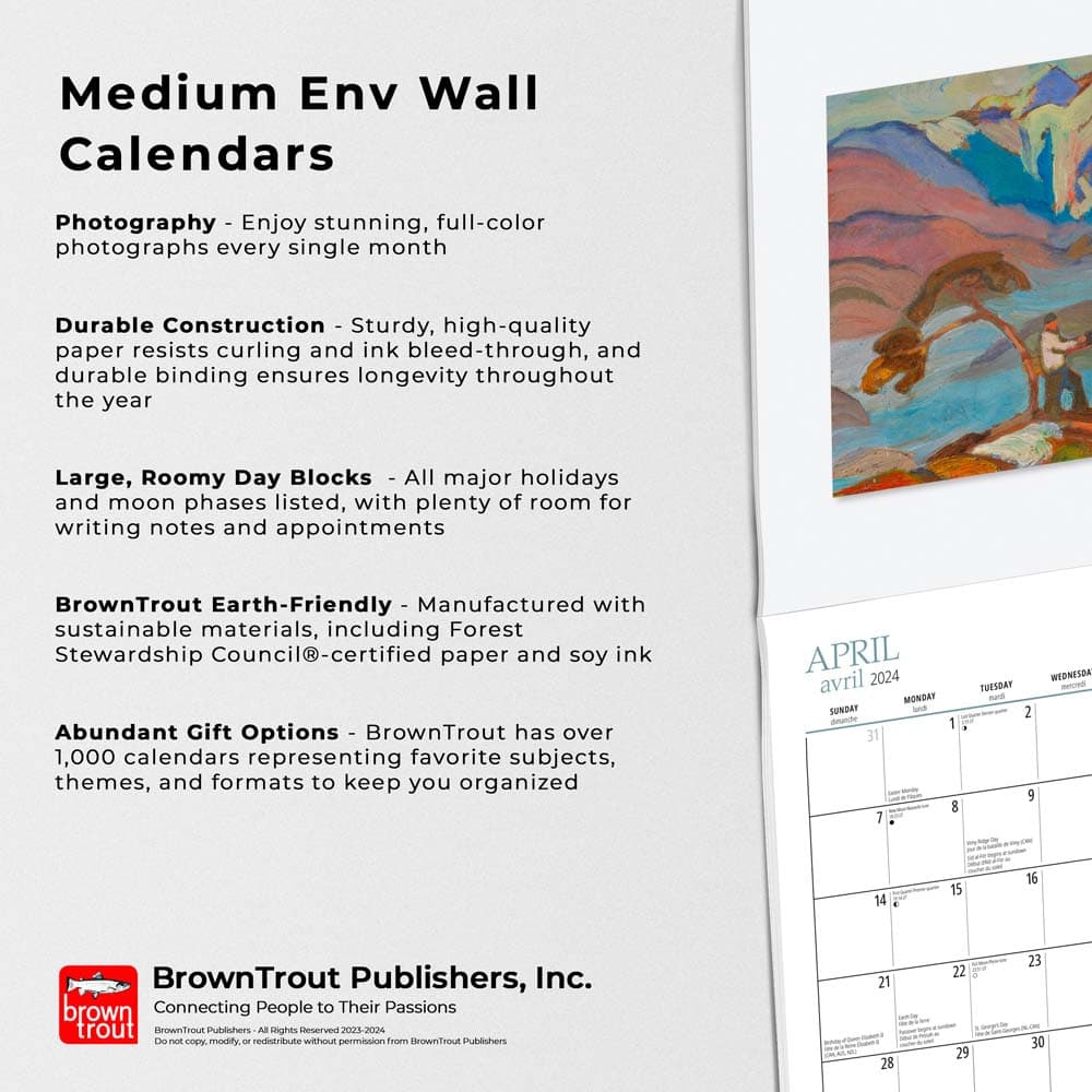 Group of Seven AGO 2024 Wall Calendar FR features