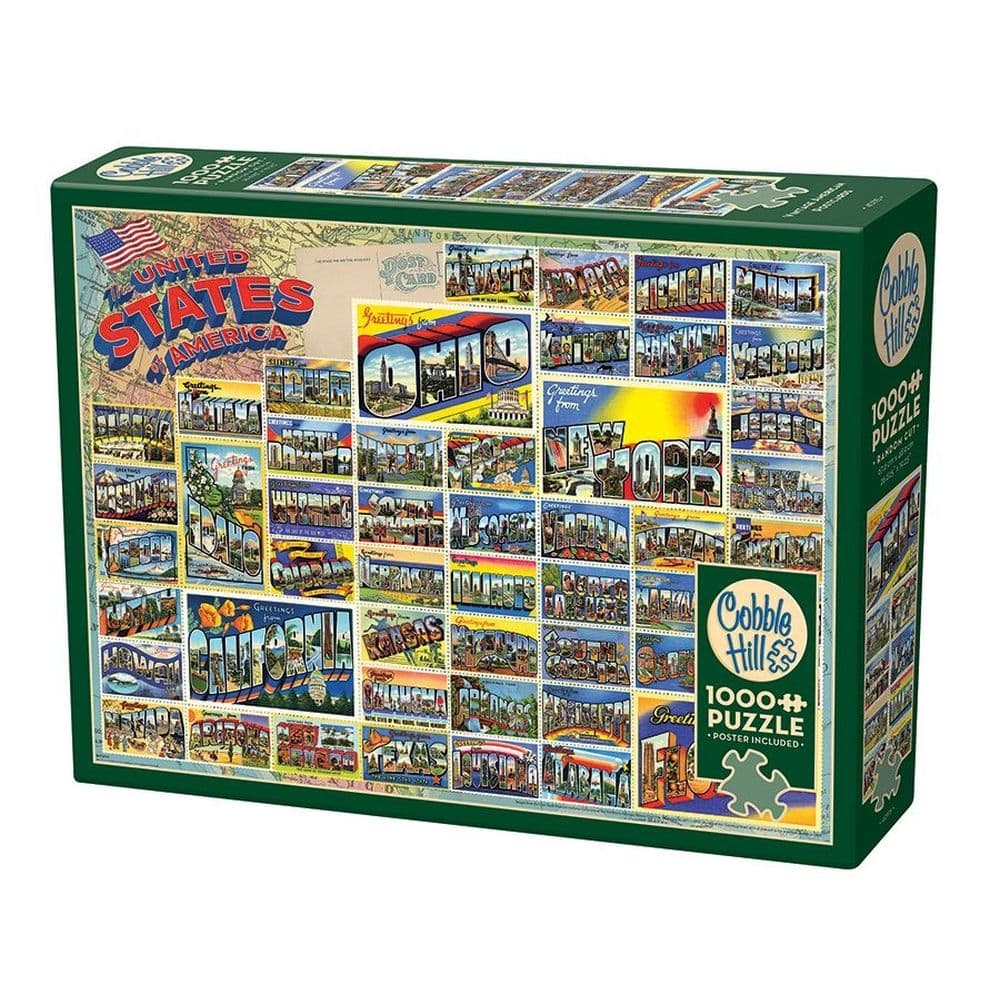 Vintage American Postcards 1000pc Puzzle Fourth Alternate Image