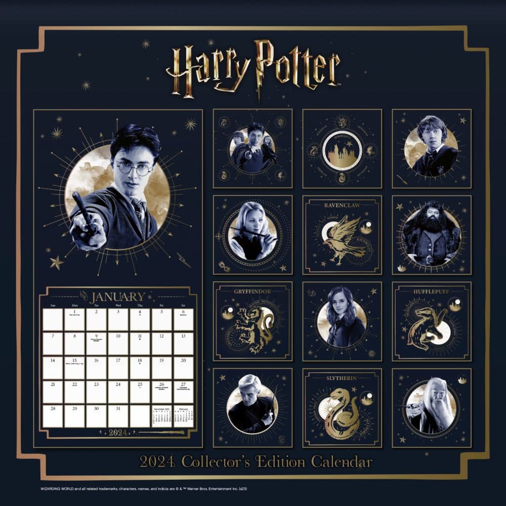 Harry Potter Collectors Edition 2024 Wall Calendar Alternate Image 1