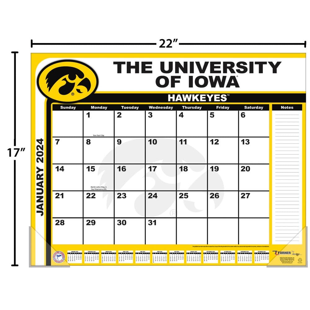 Iowa Hawkeyes 2024 Desk Pad Fourth Alternate Image width=&quot;1000&quot; height=&quot;1000&quot;