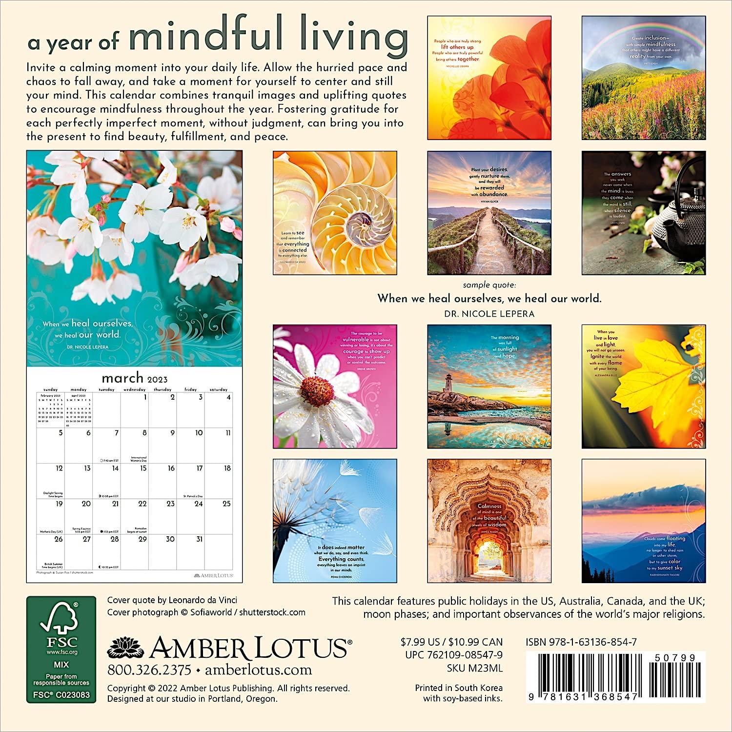Year of Mindful Living 2023 Mini Calendar - Calendars.com