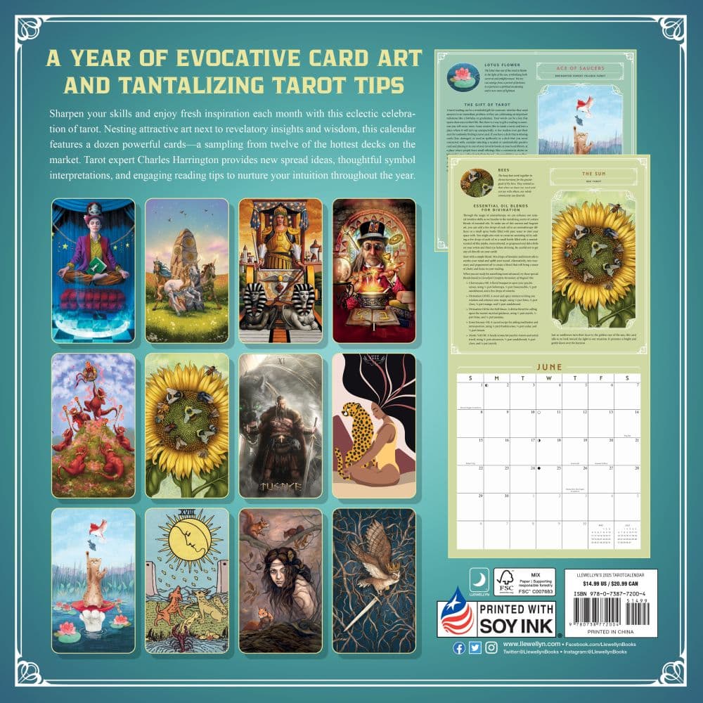 Tarot 2025 Wall Calendar