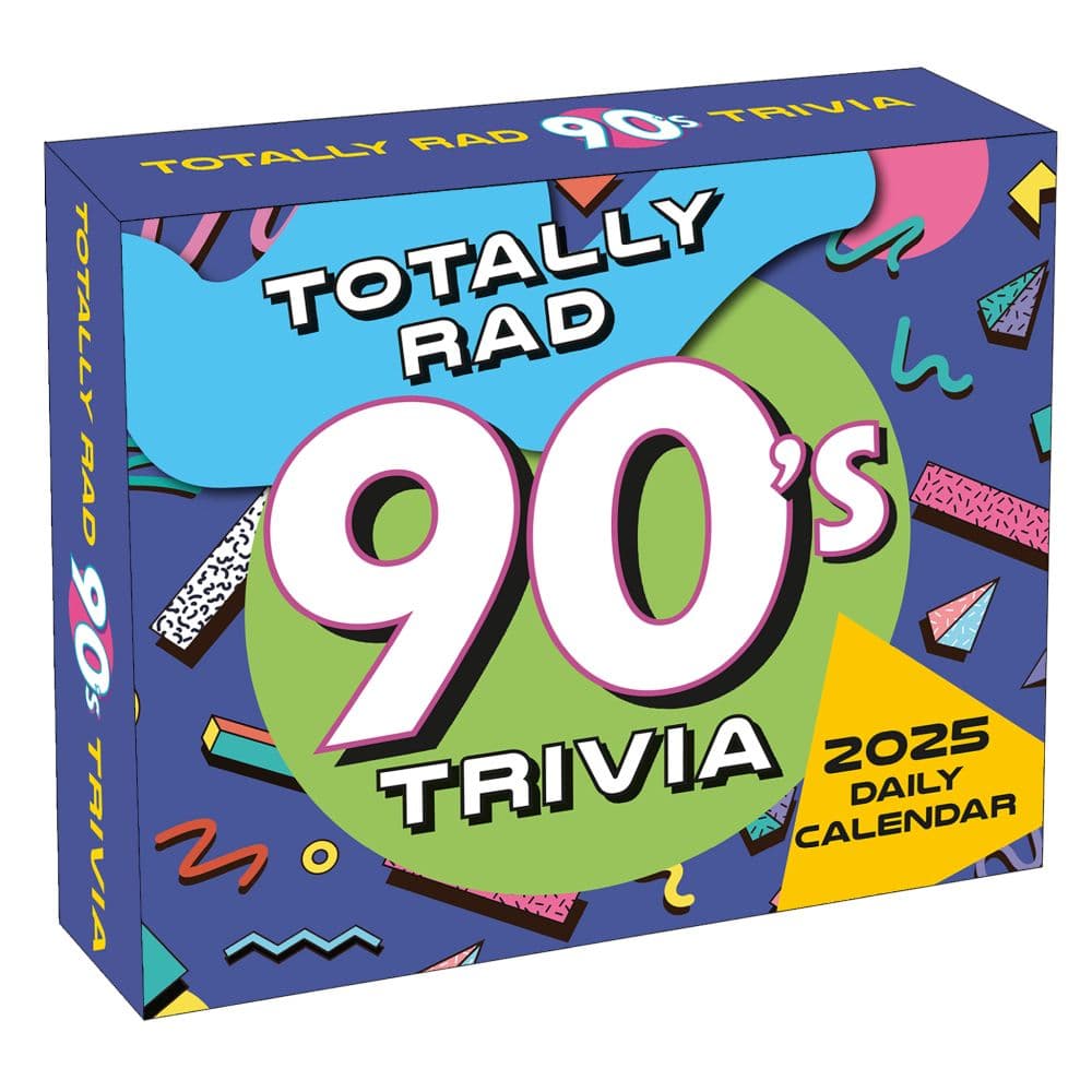 Totally Rad 90s Trivia 2025 Desk Calendar