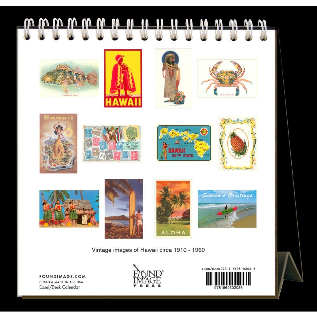 Hawaii Nostalgic 2024 Easel Desk Calendar - Calendars.com