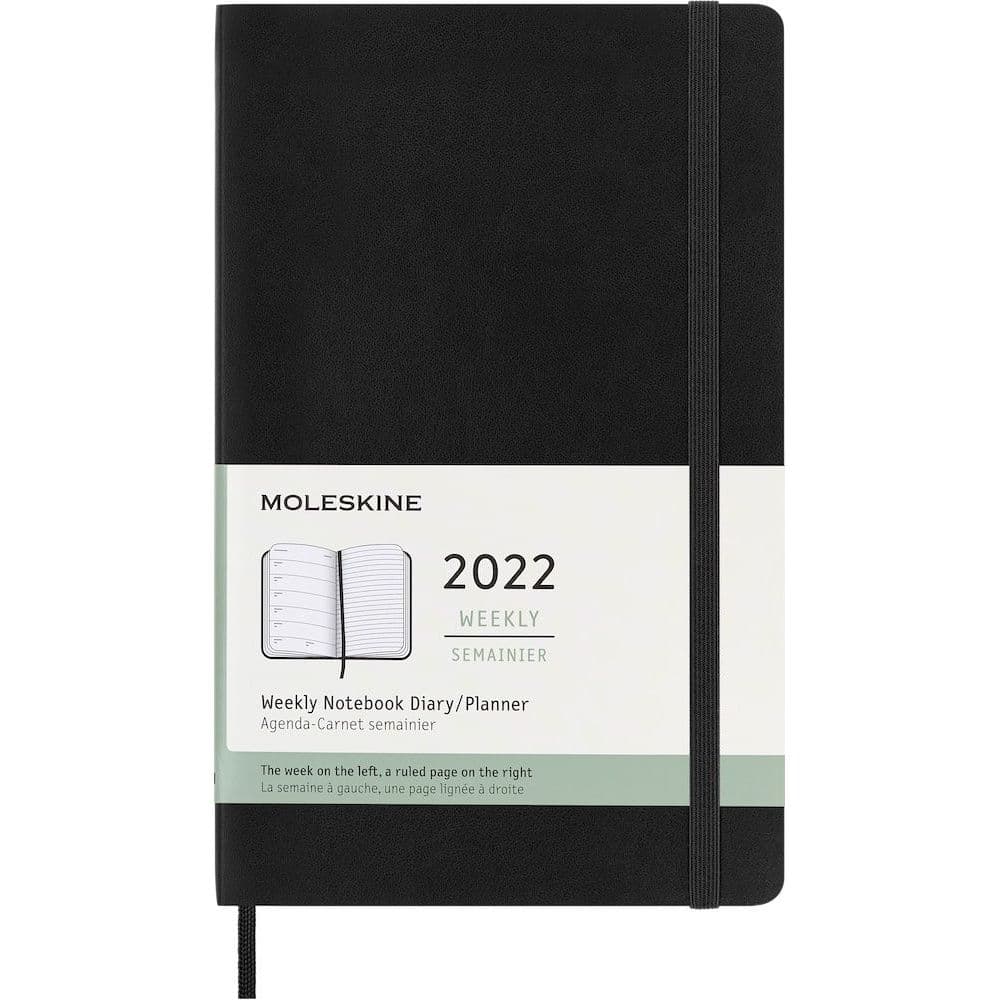 Moleskine 2022 Large Weekly Soft Cover Planner (Black)