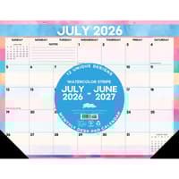 image Watercolor Stripe Academic 2027 Monthly Desk Pad