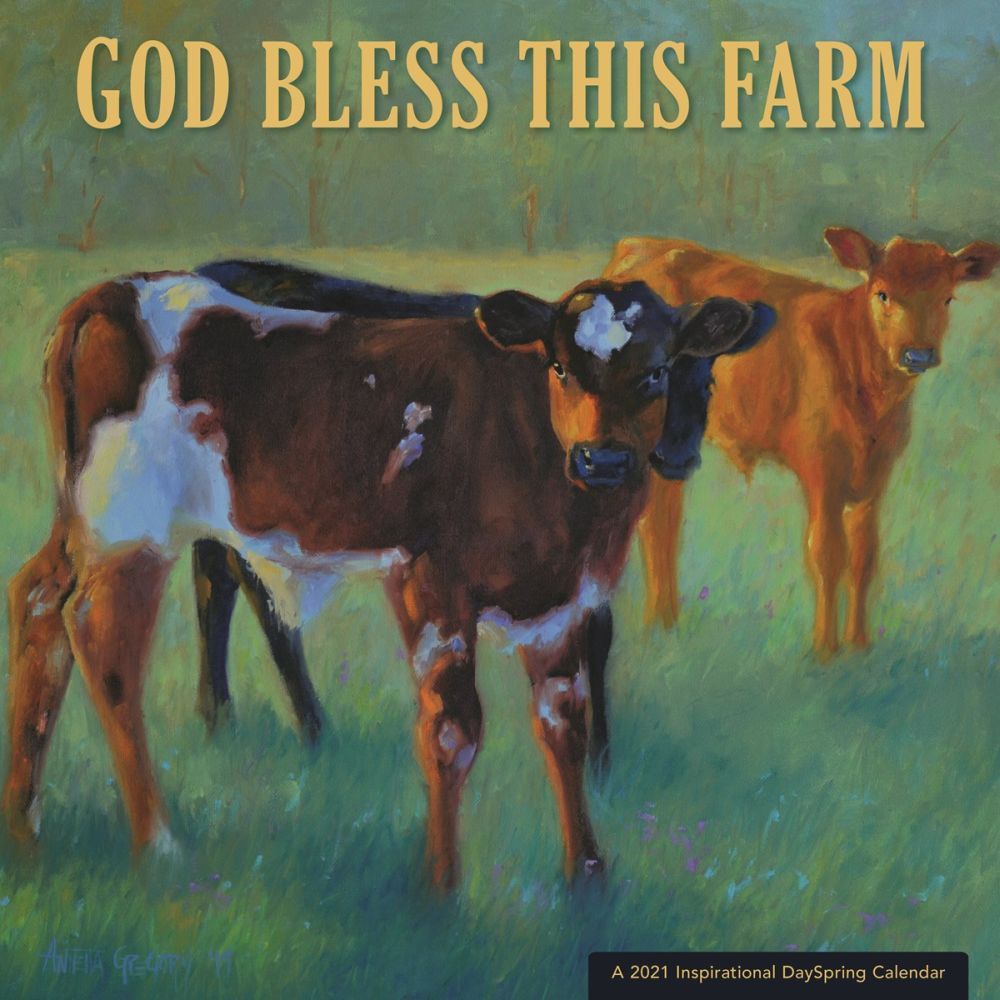 God Bless This Farm 12 Month 2021 Wall Calendar 11"x11" for sale online 