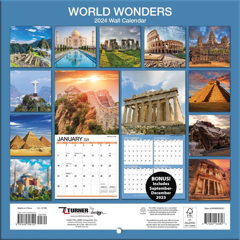 World Wonders 2024 Mini Wall Calendar First Alternate Image width=&quot;1000&quot; height=&quot;1000&quot;