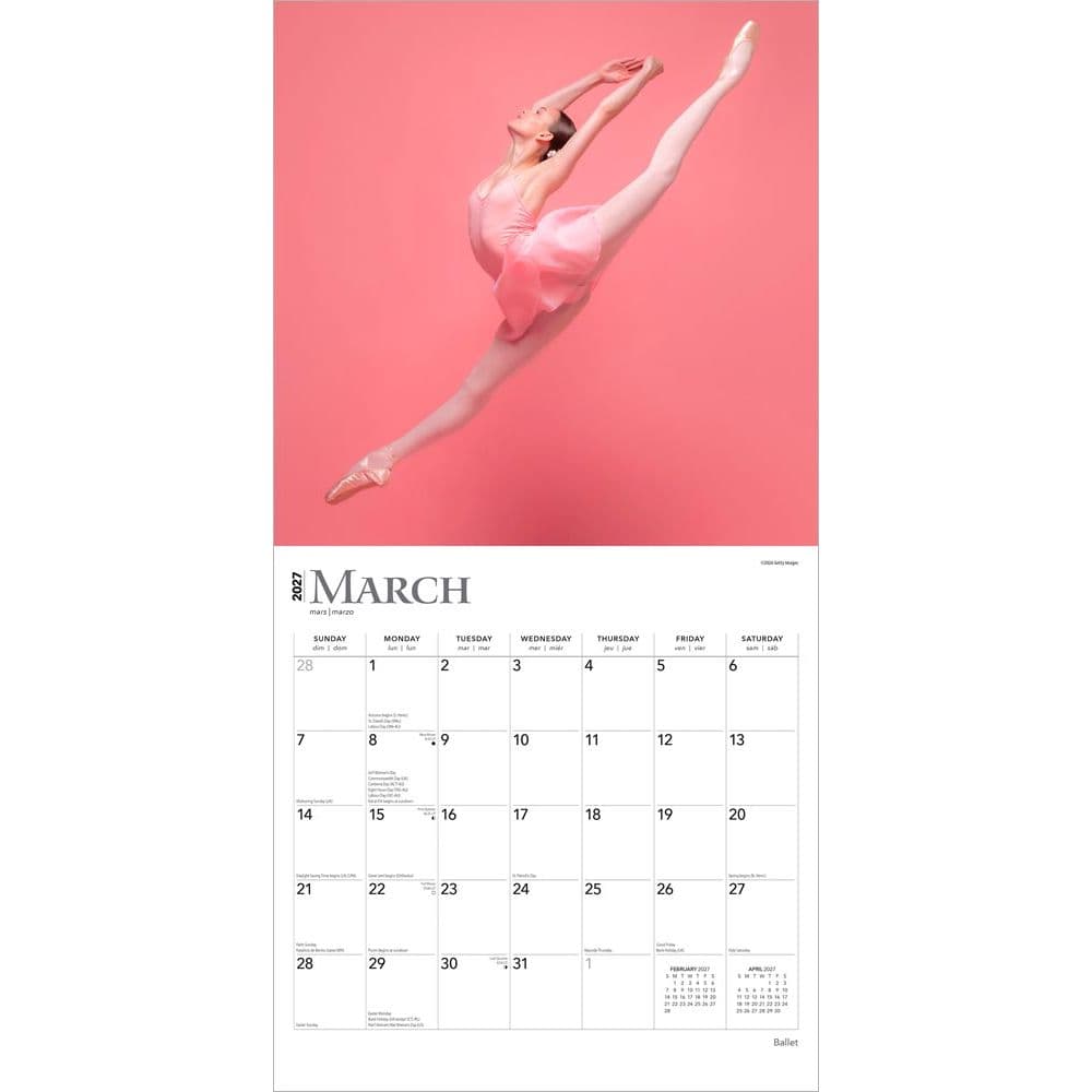 Ballet 2027 Wall Calendar Second Alternate Image