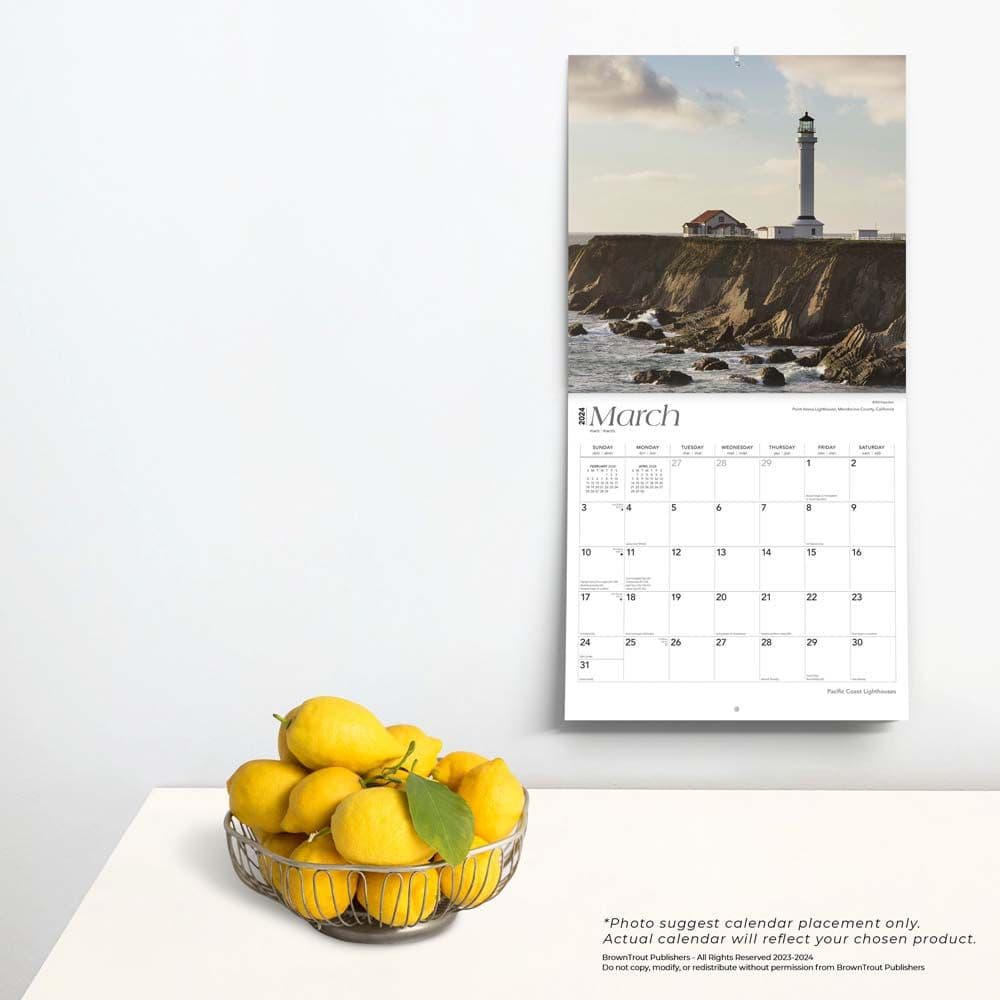 Lighthouses Pacific Coast 2024 Wall Calendar Third Alternate Image width=&quot;1000&quot; height=&quot;1000&quot;