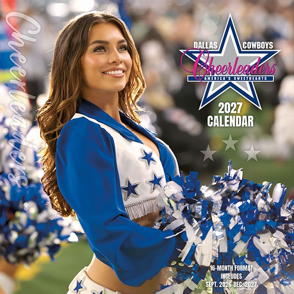 image NFL Dallas Cowboys Cheerleaders 16 Month 2027 Wall Calendar Main Product Image