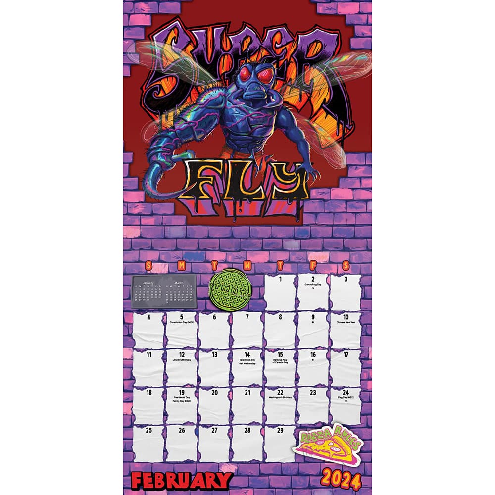 TMNT Mutant Mayhem 2024 Wall Calendar