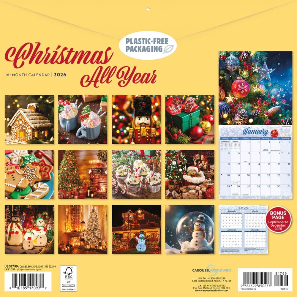 Christmas All Year 2026 Wall Calendar First Alternate Image