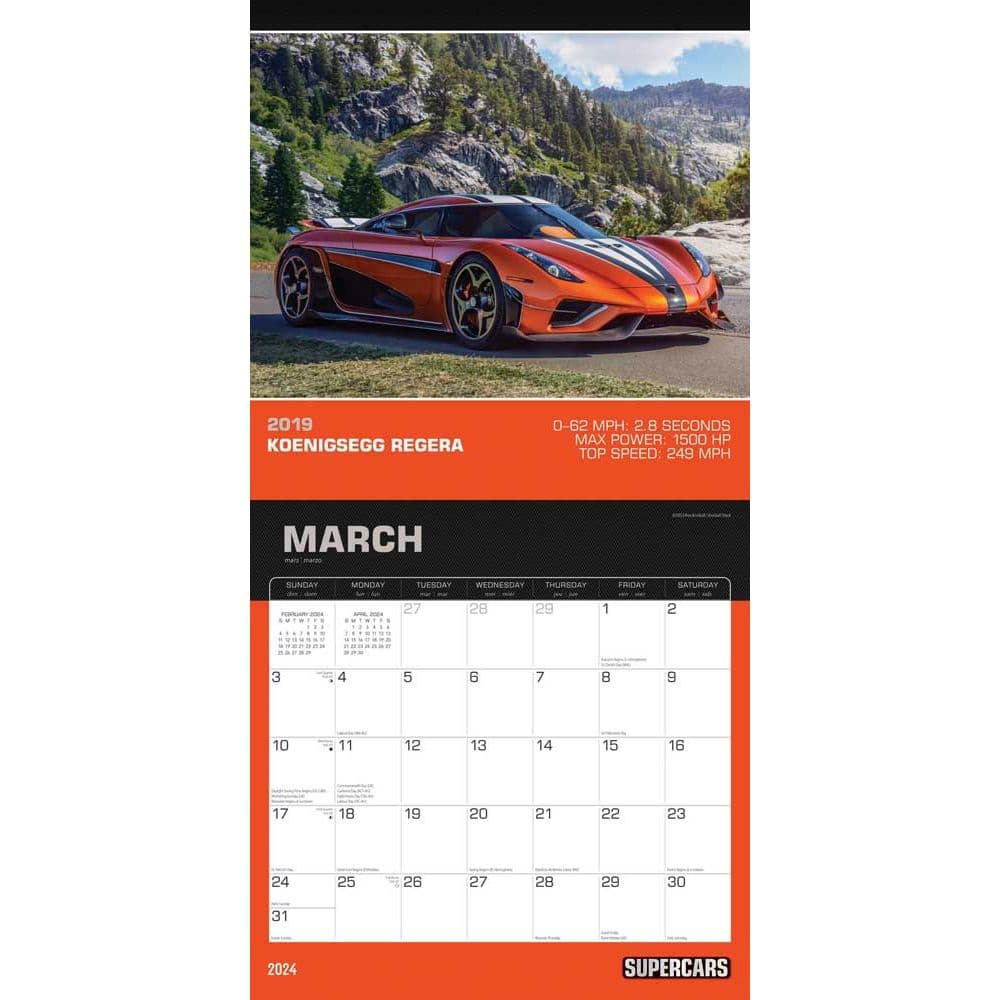 Supercars Motor Club 2024 Wall Calendar