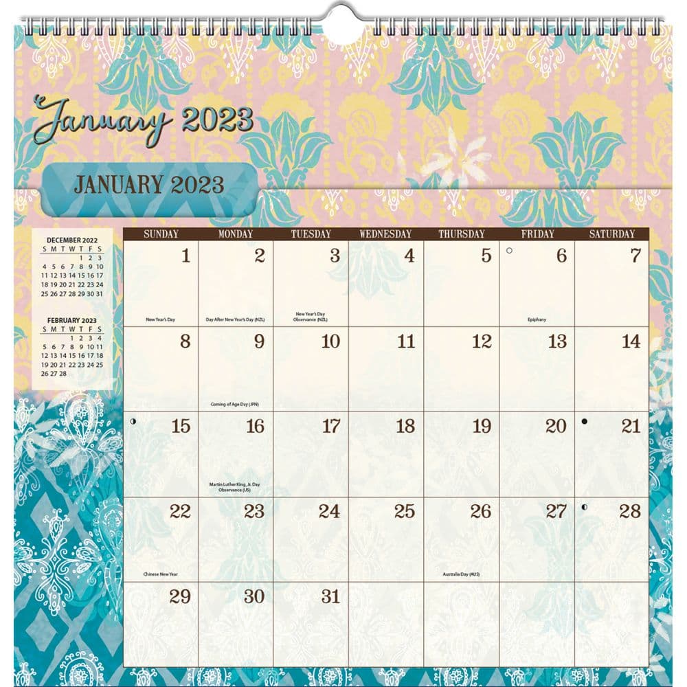 Bohemian 2023 File It Wall Calendar - Calendars.com