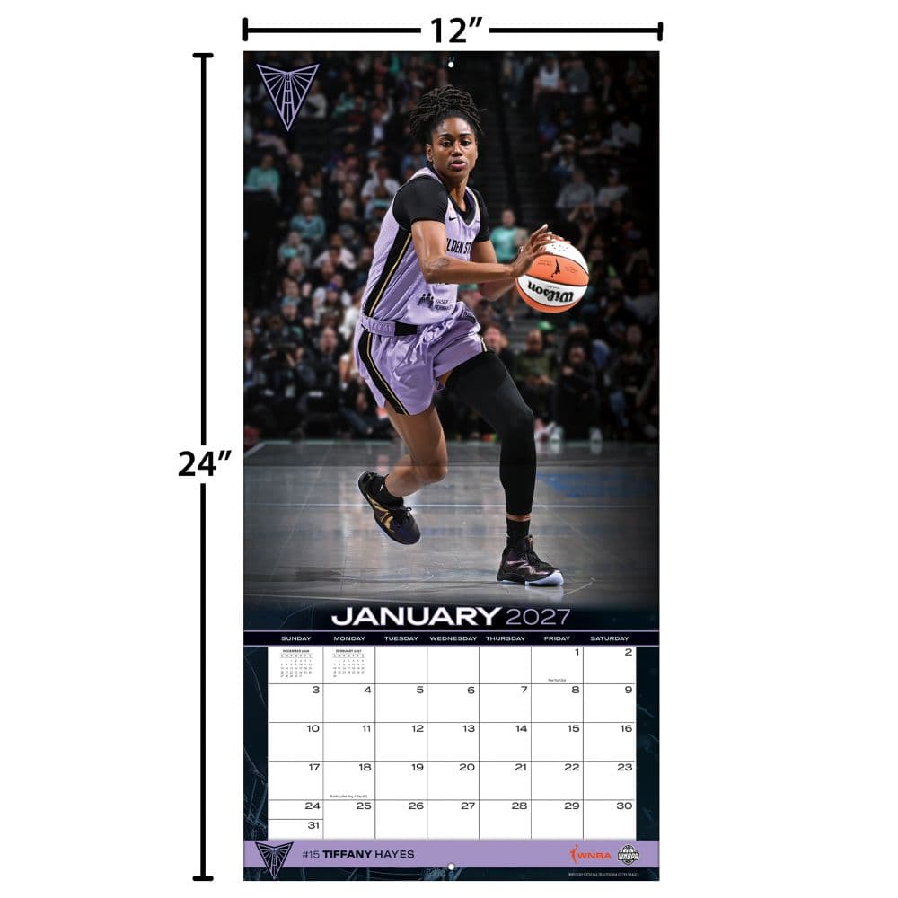 WNBA Golden State Valkyries 2027 Wall Calendar Fourth Alternate Image