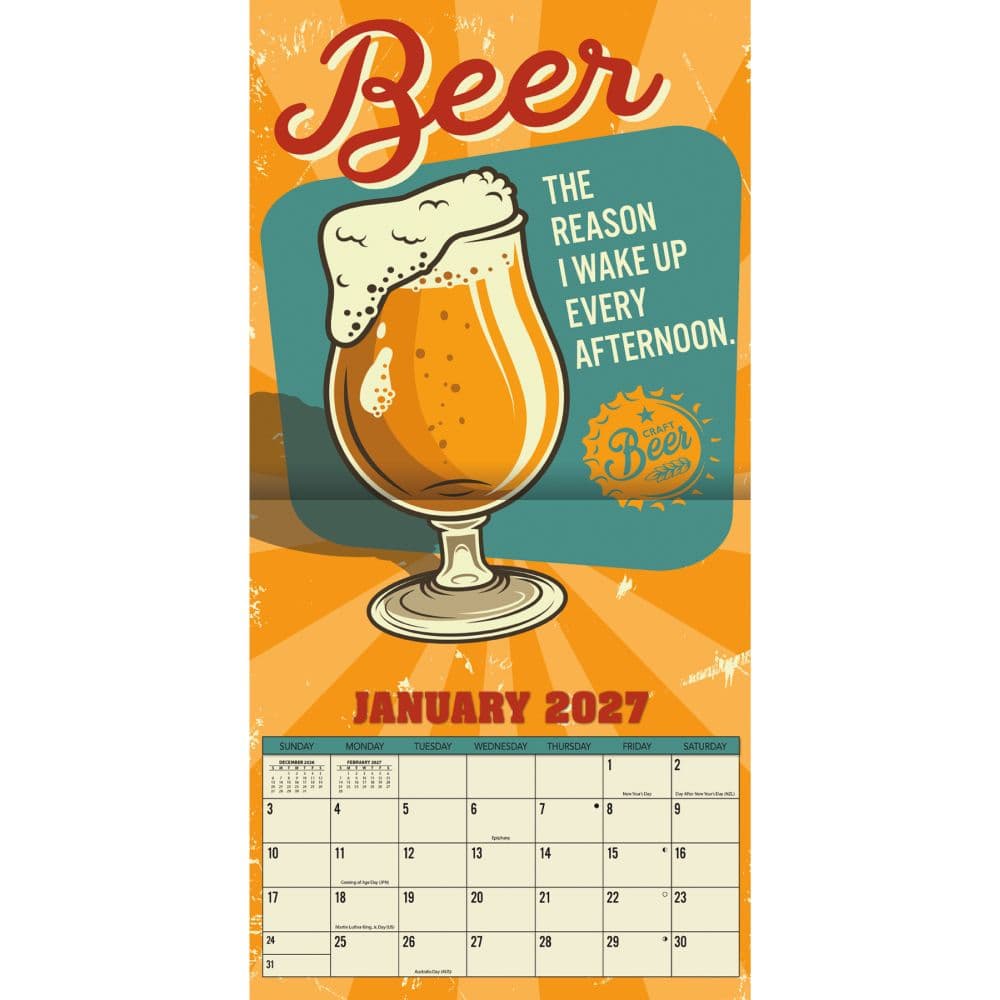 Beer Photo 2027 Wall Calendar Third Alternate Image