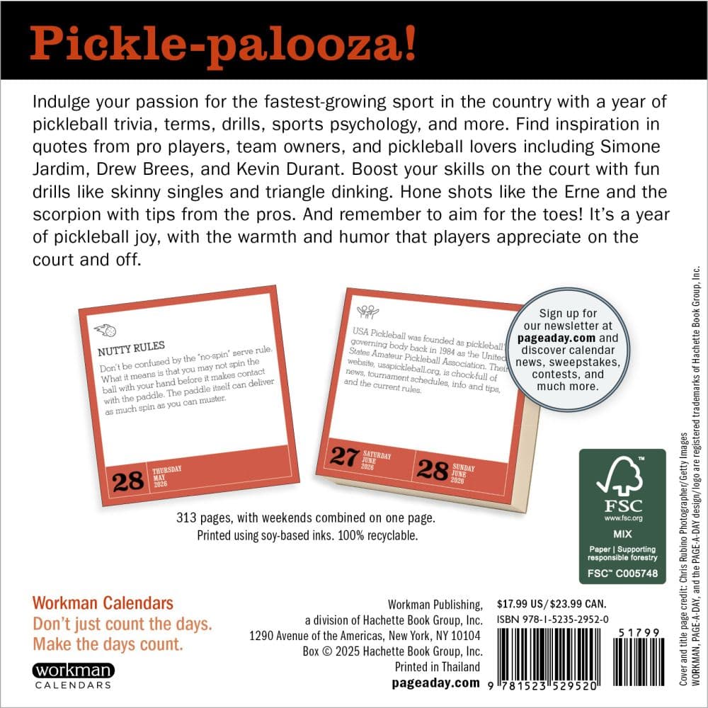 Pickleball Is Life 2026 Desk Calendar First Alternate Image